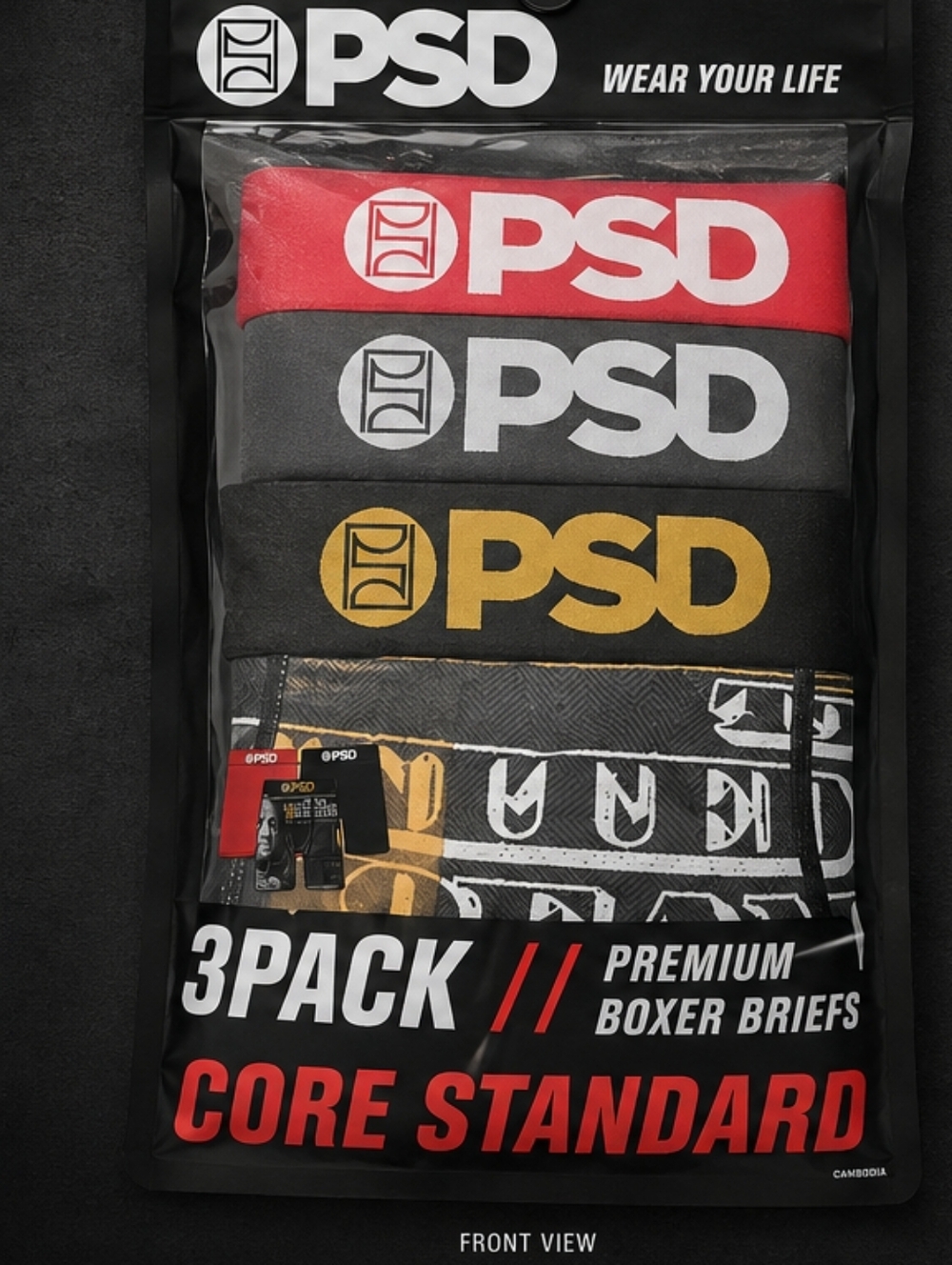 PSD Men's Boxer Briefs – 3 Pack